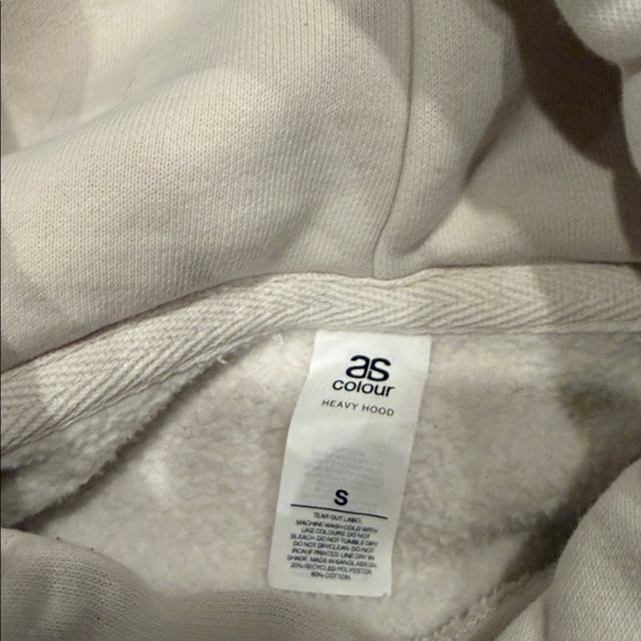 One of a kind upcycled size small cream sweatshirt w quilted patchwork - Picture 5 of 6